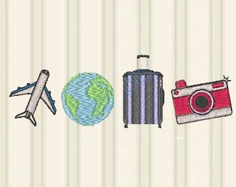 Travel Embroidery Design, Travel Embroidery File, Trendy Embroidery Design, Embroidery Design for Sweatshirt, Vacation Embroidery Design