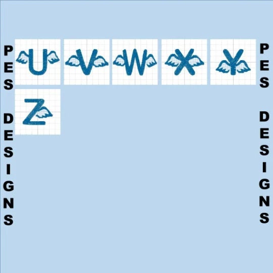 4 Sets of Full Fonts PES Designs on USB Brother Machine Embroidery ...