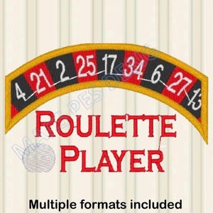 Roulette Casino Embroidery Designs PES JEF DST cash Embroidery Machine 4 Sizes pack gamble Embroidery Design xxx shv csd pes exp hus vip