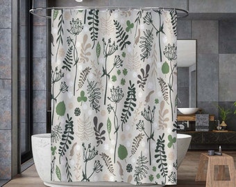 Wildflower Shower Curtains,Colorful Shower Curtains Floral Shower Curtain Botanical Bath,Modern Fabric Shower Curtain with Hook gift for mom