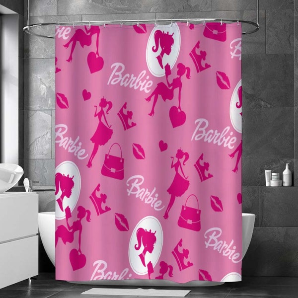Pink Fashion Shower Curtain Waterproof Shower Curtain Bathroom Shower Curtain Set with Hooks Graduation Gift Christmas Gift/Gift for Her