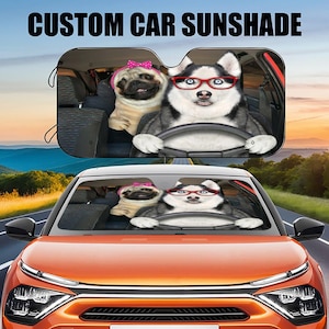grappige hondenmeme autozonnescherm, honden rijdende auto zonnescherm, voorruitafdekking, autobeschermer vensterklep schermafdekking, cadeau voor hondenliefhebber