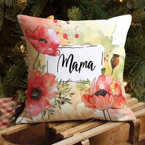 Mom Kissen, glücklicher Muttertag Kissenbezüge, Floral Mama Kissenbezug, Muttertag Kissen, beste Mutter aller Zeiten, Geschenk für Muttertag Geburtstag