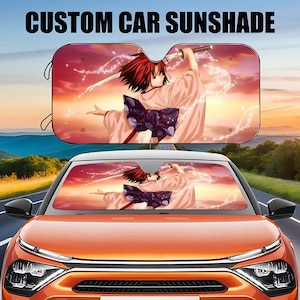 Anime girls Cartoon Car Sunshade, Car Decoration, Bluey Lover, Car Sunshade, Car Screen Decoration Car Accessories