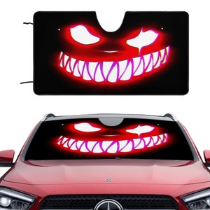 Eyes Car Windshield Sunshade Windshield Cover, Angry Monster Eyes Car Decoration,Car Sunshade, Car Screen Decoration Car Accessories