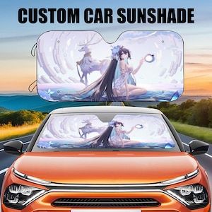 Anime honkai Cartoon Car Sunshade,Cartoon Movie Sunshade, Sun Visor Car Screen Decoration Car Accessories  All Model Audi,BMW X1 X2 X3 X4 X5