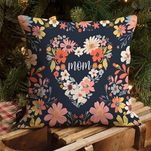 Mom Kissen, glücklicher Muttertag Kissenbezüge, Floral Mama Kissenbezug, Muttertag Kissen, beste Mutter aller Zeiten, Geschenk für Muttertag Geburtstag