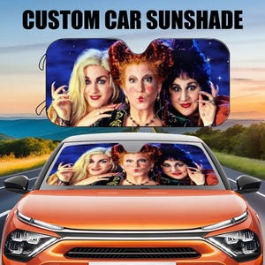 Hocus Pocus Auto 車用フロントガラスサンシェード、車用フロントガラスサンシェード、映画用車用サンシェード、お父さんへのカーアクセサリーギフト