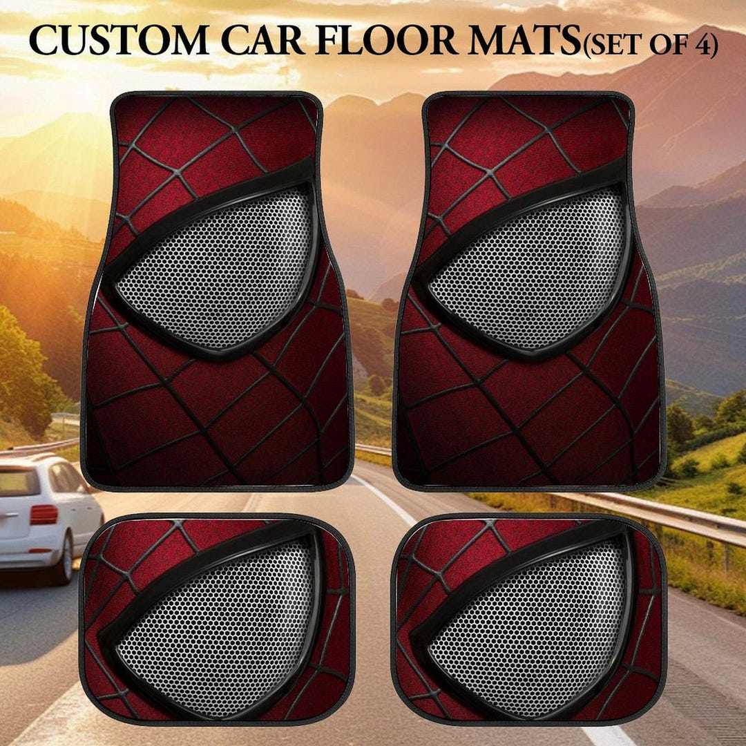 Spider-man Car Floor Mats Set of 4, Spiderman Car Floor Mats, Floor ...