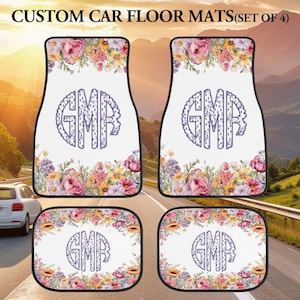 Monogram Floor Car Mats set of 4, Floor Car Mat For Audi A6 , S6 , RS6 All Model Audi,BMW M X1 X2 X3 X4 X5 X6 X7 Mats for Your Car and SUV