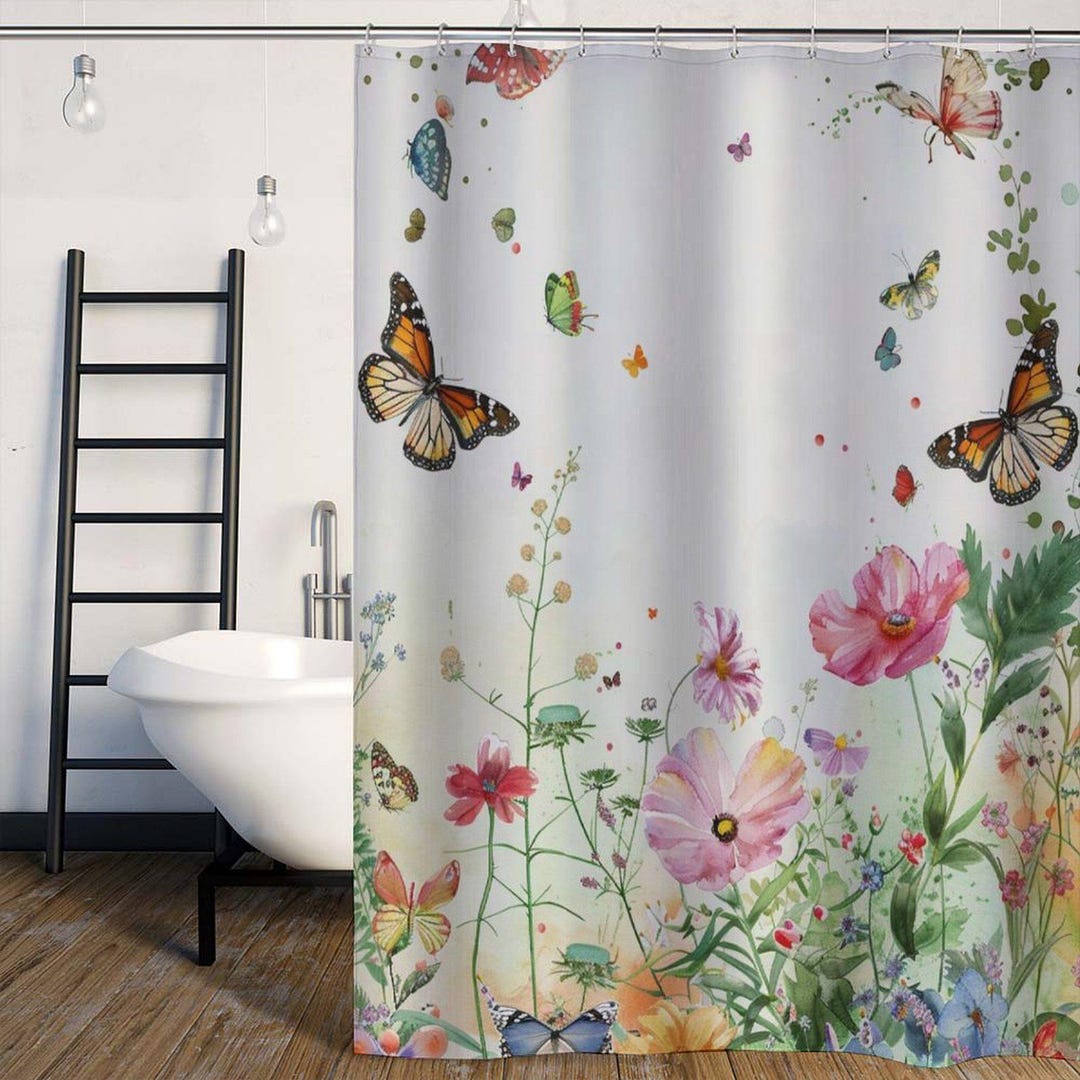 Boho Butterfly Bathroom Decor,butterfly Shower Curtain,butterfly ...