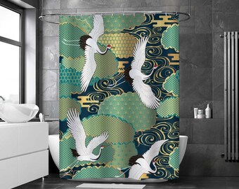 Rideau de douche oiseau pissenlit animal moderne tissu rideau de salle de bain avec crochets étanche décor à la maison salle de bain pendaison de crémaillère cadeau