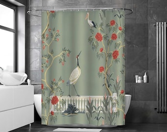 Rideau de douche oiseau pissenlit animal moderne tissu rideau de salle de bain avec crochets étanche décor à la maison salle de bain pendaison de crémaillère cadeau