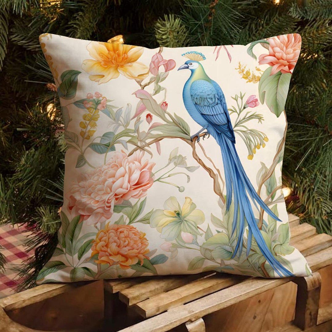 Chinoiserie Pillow Cover,chinoiserie Pillow French Country Cushion ...