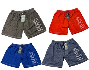 HUGO BOSS REGULAR Fit Gorgeous Dot Logo Swim Shorts For Men