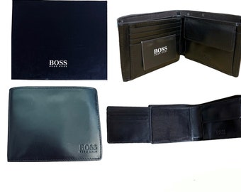 HUGO BOSS PURE Soft Leather Gorgeous Black Wallet