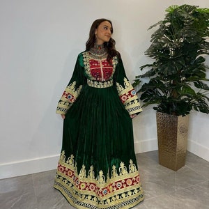 Afghan Kuchi Tribe Charma Embroidered Dress,Afghan Fashion