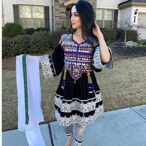 Afghan Dori Embroidered Dress with Blochi Chest Part, Afghan Culture