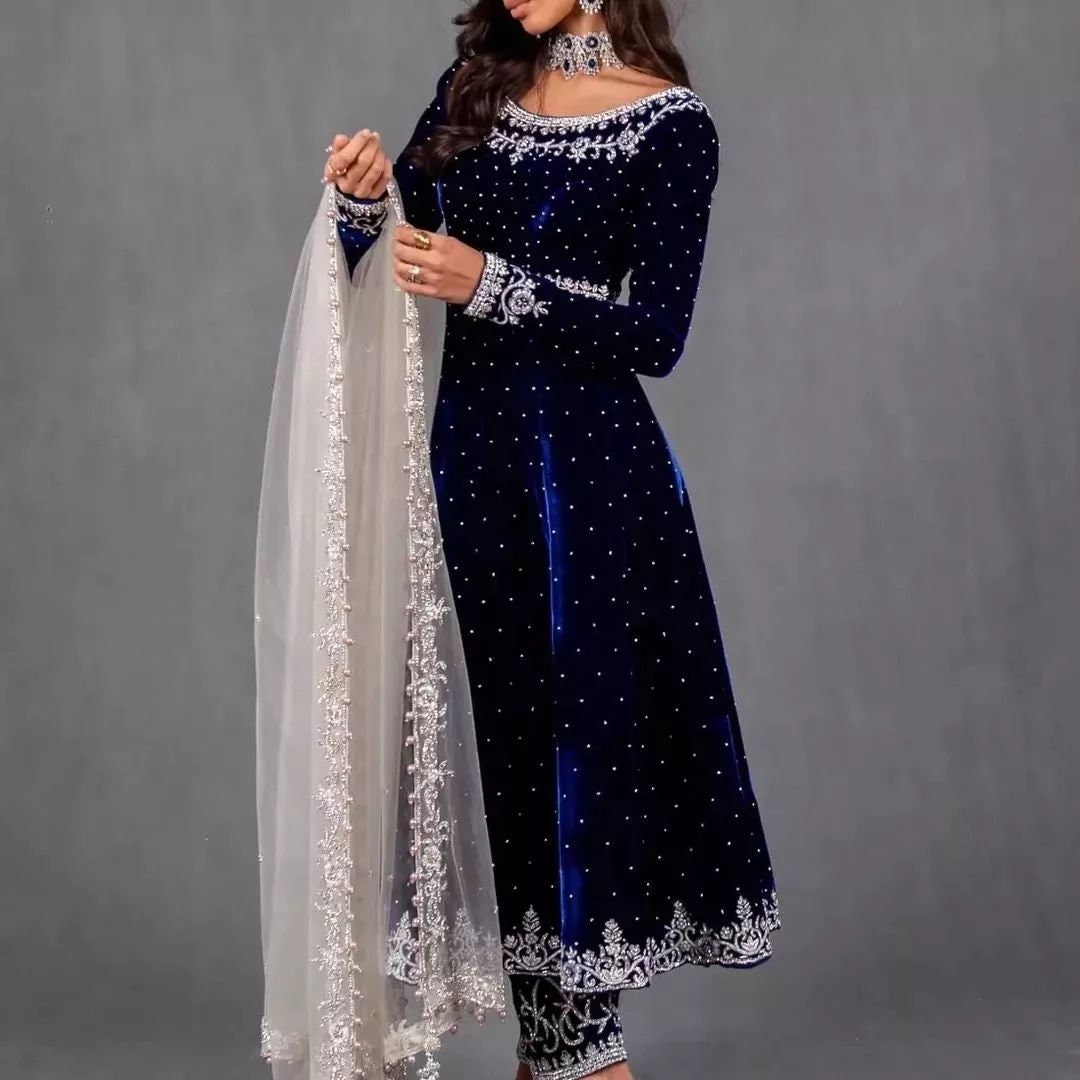 ladies afghani dress Afghani Embroidered Dress with Handmade gand, Afghan Fashion, Afghan Culture