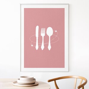 Pink Kitchen Wall Art Design Dining Room Framed Wall Art - Etsy