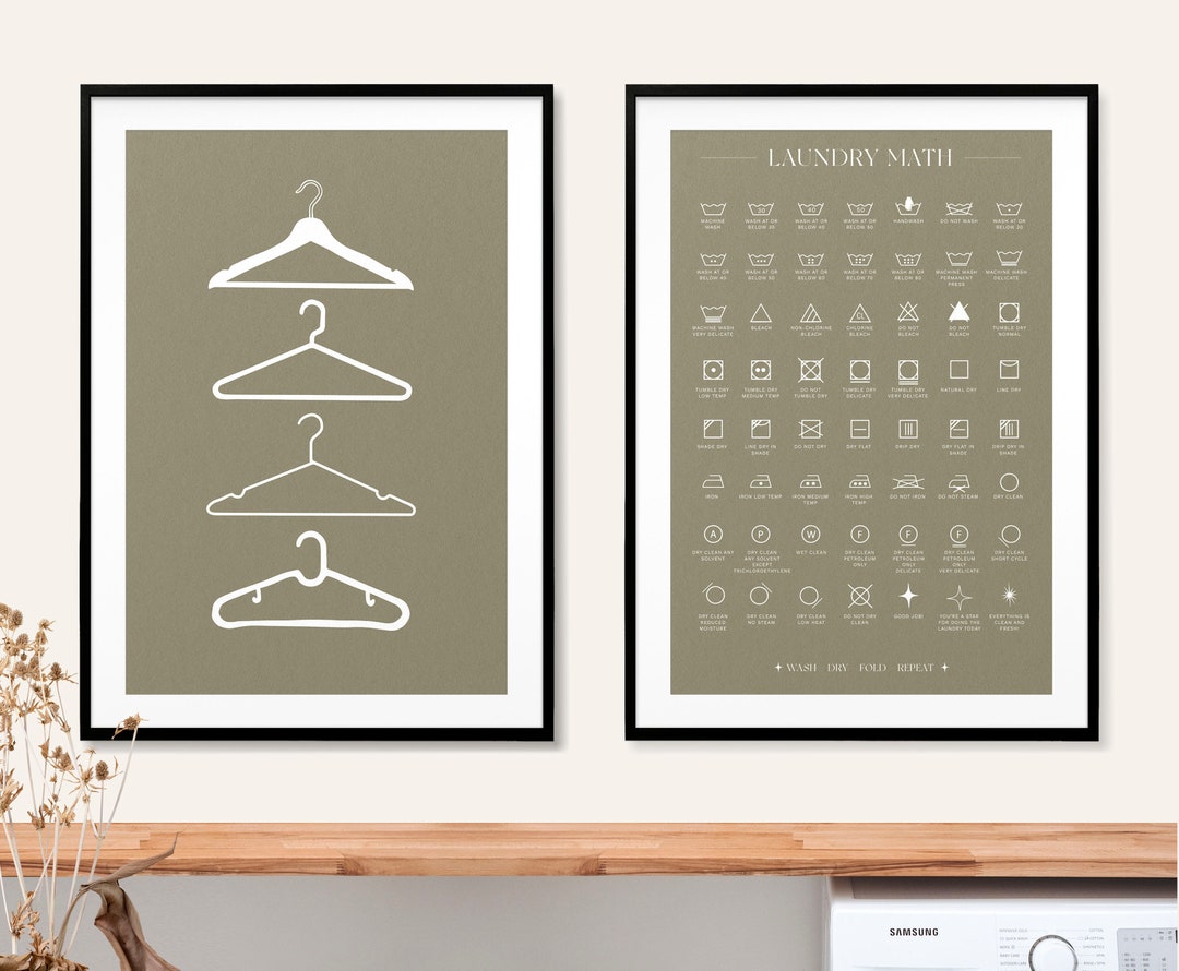 Laundry Room Wall Art Set Soft Wall Art Decoration for Laundry Room