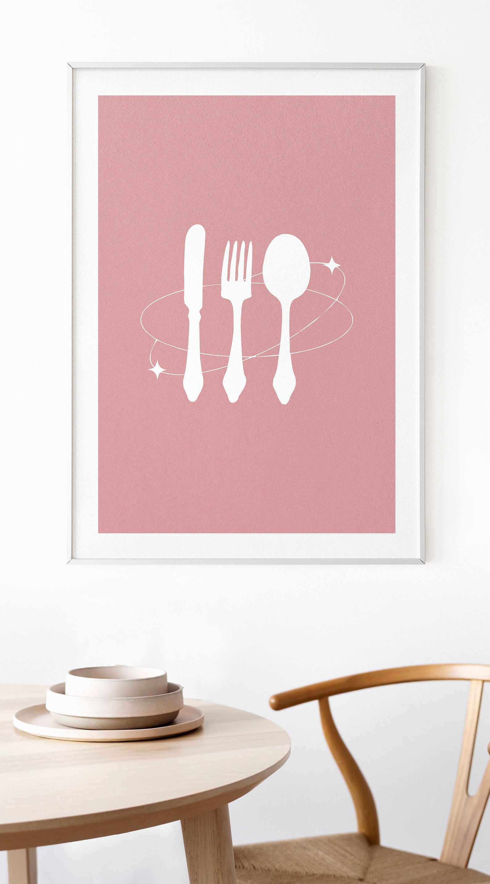 Pink Kitchen Wall Art Design Dining Room Framed Wall Art Etsy