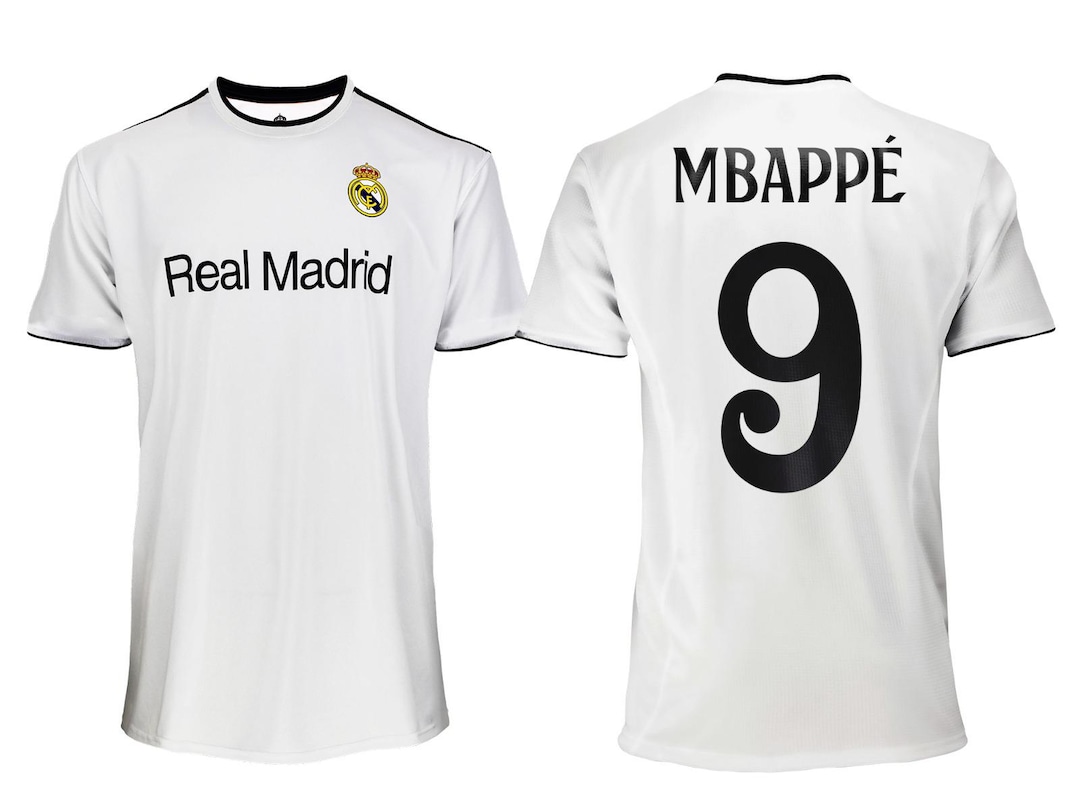 New Real Madrid Kylian Mbappe Home Jersey for Kids and Adults 8