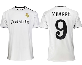 New Real Madrid Kylian Mbappe Home Jersey for Kids and Adults 8
