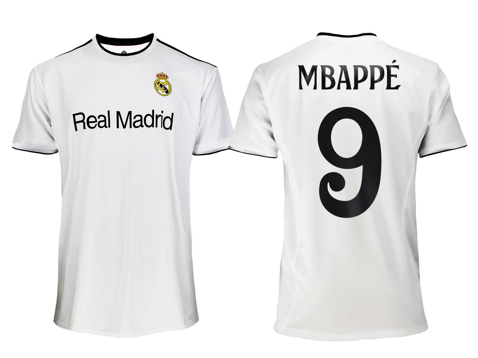 New Real Madrid Kylian Mbappe Home Jersey for Kids and Adults 8