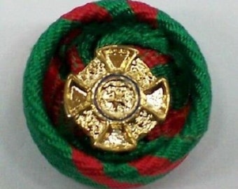 Silk rosette Cavaliere Ufficiale Order of Merit of the Italian Republic with clip on the back decoration officer badge brooch