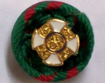 Silk rosette Commendatore Order of Merit of the Italian Republic with clip on the back decoration officer badge brooch