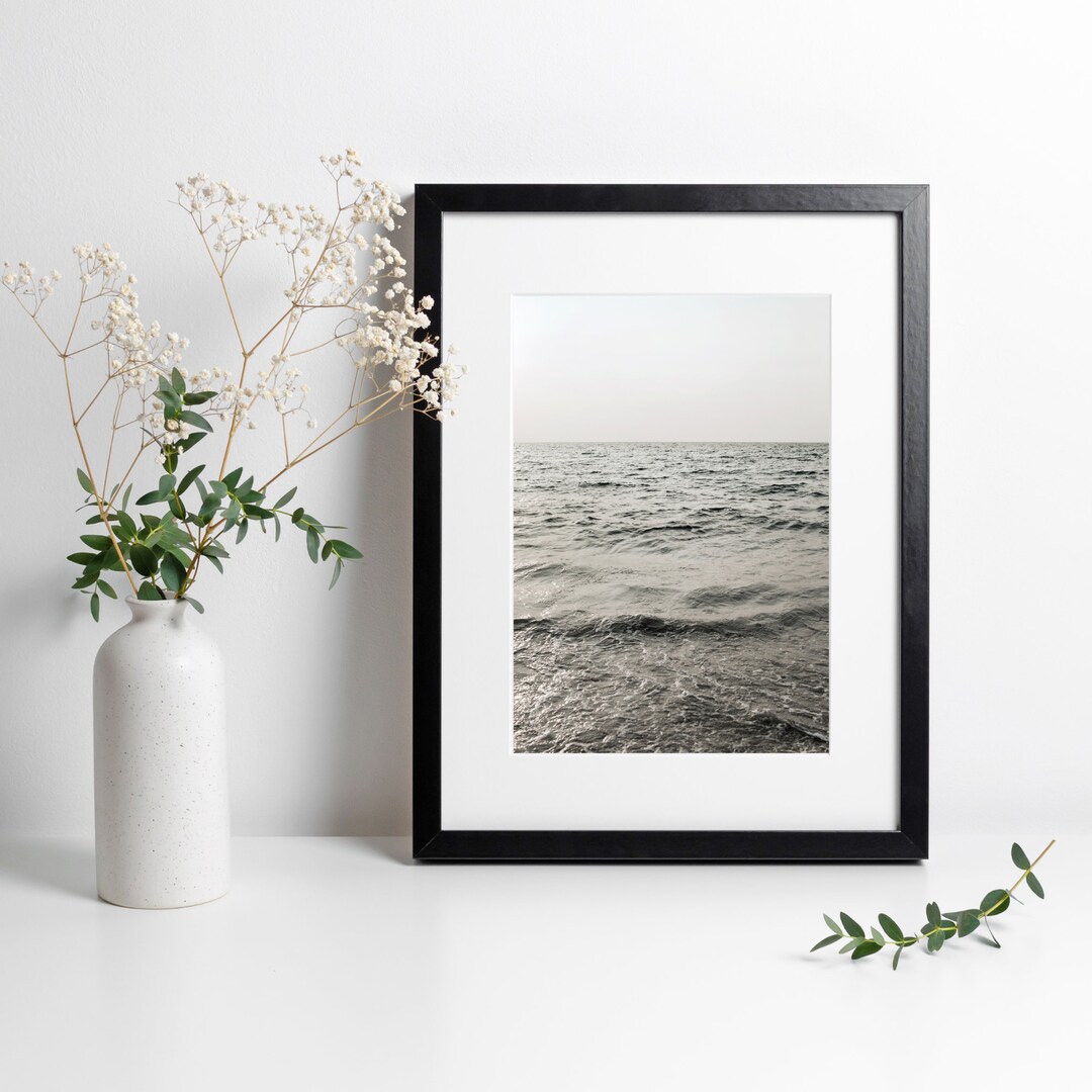 Moody Ocean Photography Art Printable Modern Wall Art Etsy