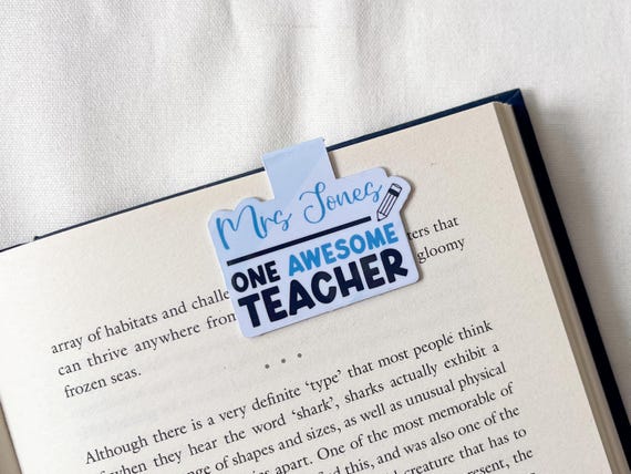 Personalised Magnetic Bookmark for Teachers & TAs – End of Term Gift