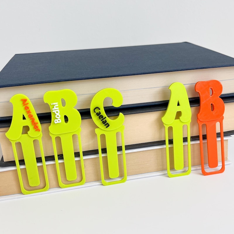 🎁 Personalised Alphabet Bookmarks – End of Year Class Gifts | Custom 3D Printed with Name | Budget-Friendly Teacher Gift