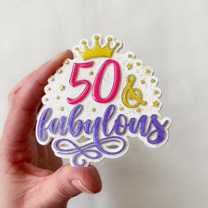 Sparkly personalised Birthday Badge | Milestone birthday gift