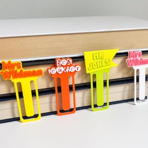Personalised 3D Printed Name Bookmark
