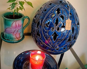 Medium-sized blue dragon ball, ideal for outdoor use.