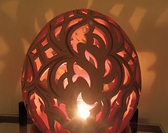 Exclusive candle holder, medium ball model, hand-carved and signed.