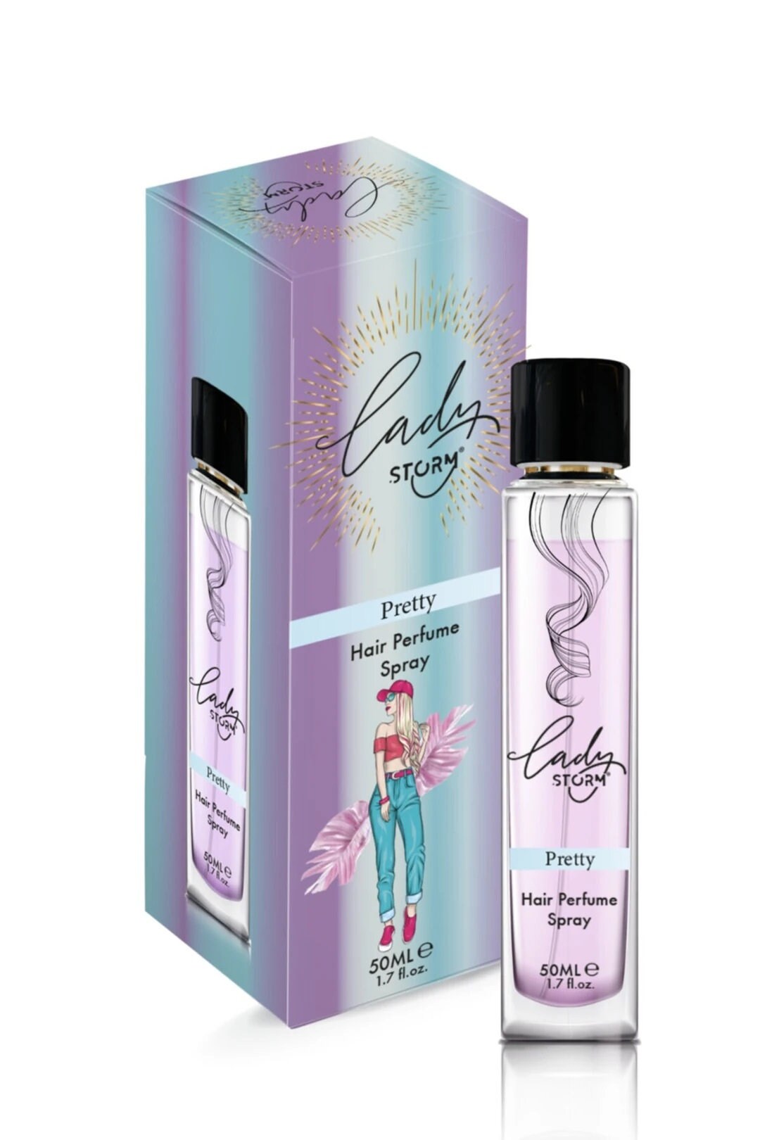 Pretty Hair Perfume Spray for Her, Longlasting 50ML Hair Refresher
