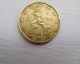 Rare Italie pièce 2002 20 centimes
