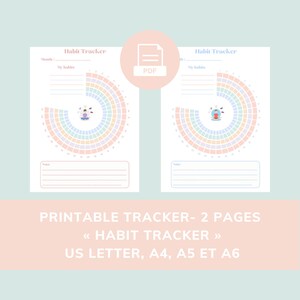 Habit Tracker - Maandelijks cirkeldiagram voor het bijhouden van gewoonten