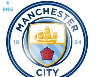 Man City Logo Digital File 2024, SVG and PNG, Perfect for DIY Projects and Gifts for Fans