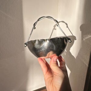 Antique Brass Sugar Bowl by Kummer – Polish Mid Century Metal Dish