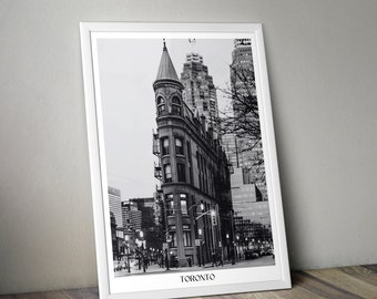 Toronto, Canada Black and White Photography wall art, Toronto Print, Canada Travel Art Digital Download