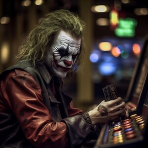 Laughing Jackpot: Gra Jokera - Kolekcja wydruków cyfrowych Dark Casino
