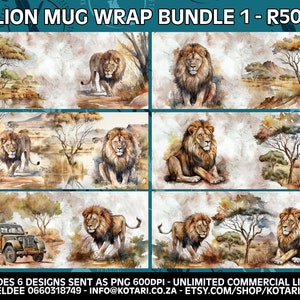 Lions - SA Big 5 Mug Wrap - South African Safari