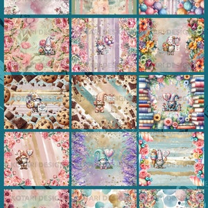Dia das Mães / Mãe Fofo Floral Gnomo 2 Dedos KitKat Wrapper Designs - Uso Comercial
