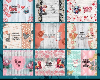 Valentines 2 Finger Chocolate Wrappers - Bundle 1 - English