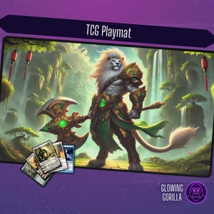MTG Playmat Arjani Strenght of the Pride, 24x14 inch, Optional Zoning,TCG Play Mat, Magic the Gathering, DnD, Table Top Gaming, MTG gift