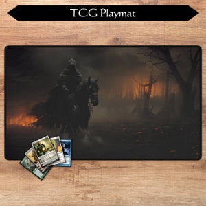 Tappetino da gioco MTG / 24 x 14 pollici / Cavaliere Nero / Zoning opzionale / Tappetino da gioco TCG / Magic the Gathering / Tappetino da gioco da gioco / Regali MTG